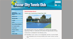 Desktop Screenshot of fostercitytennisclub.org
